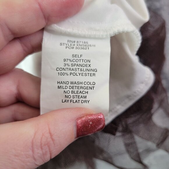 Ruby Rox Juniors‎ Halter Dress 11 White Purple Floral Babydoll Party Y2K Retro - Picture 10 of 11